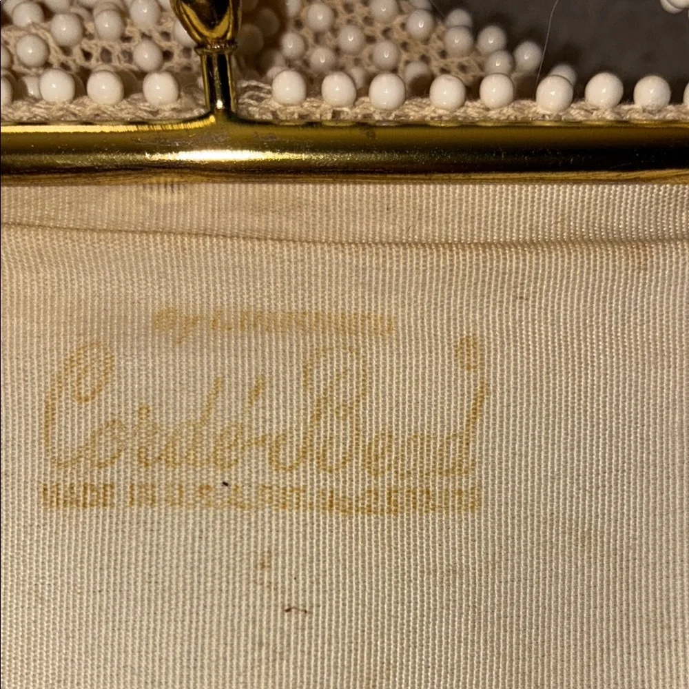 Corde’ Bead Elegant Cream Beaded Handbag - Picture 6 of 12
